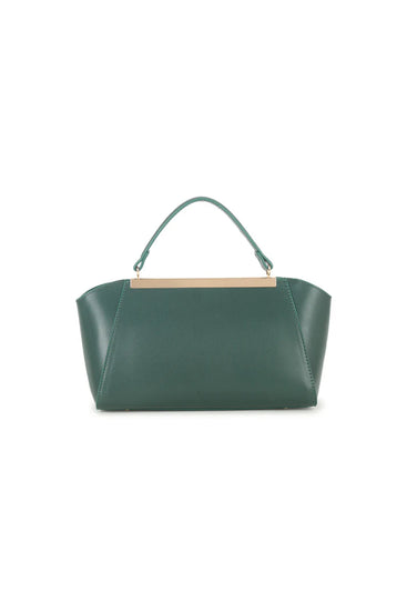 Dark Green Handbag With Detachable Chain-2