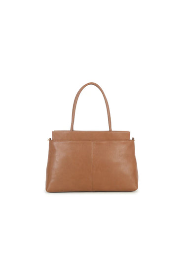 Brown Faux Leather Handbag-2