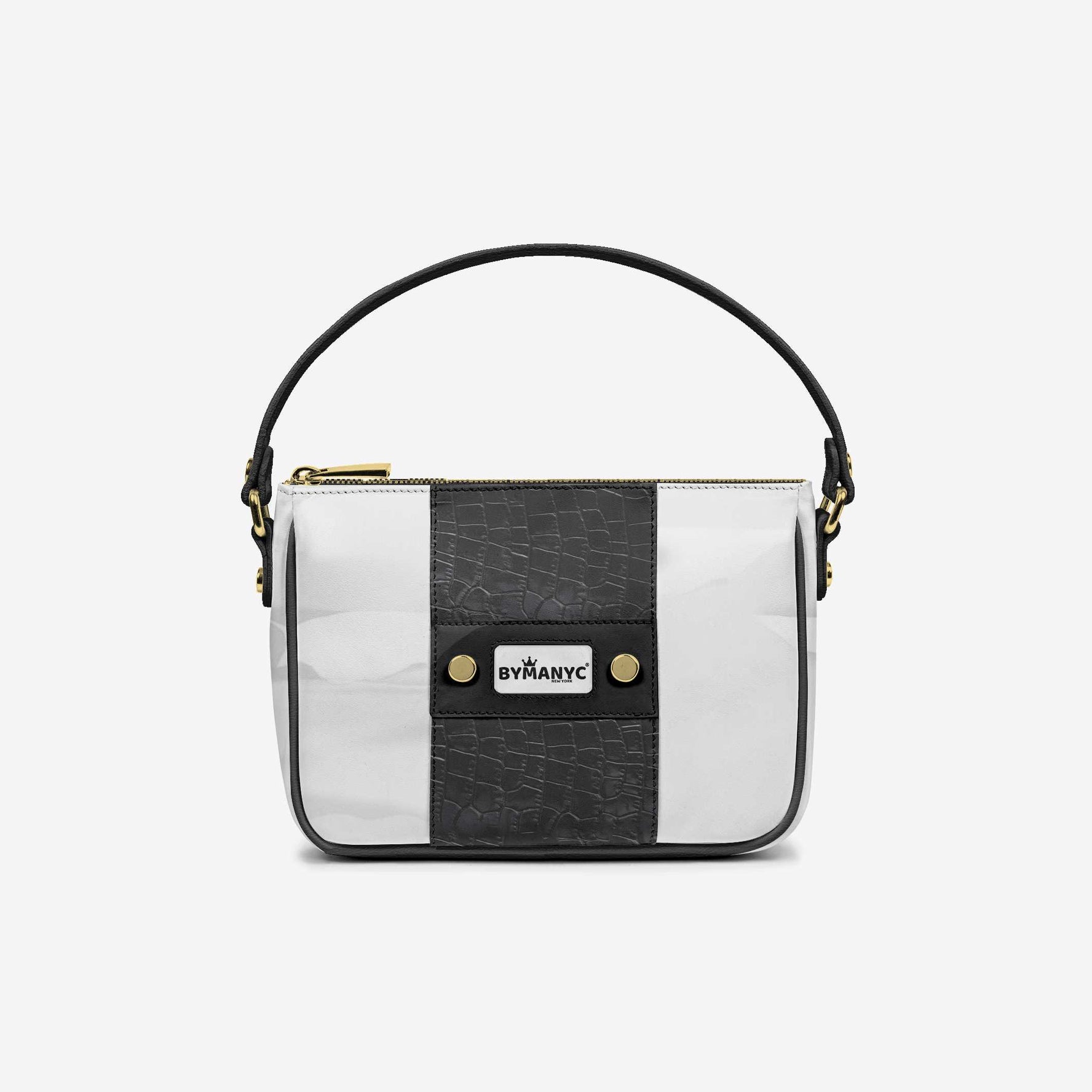 Handbag BYMANYC ® New York – Couture Vegan Vertical Band in Midnight Gold-0