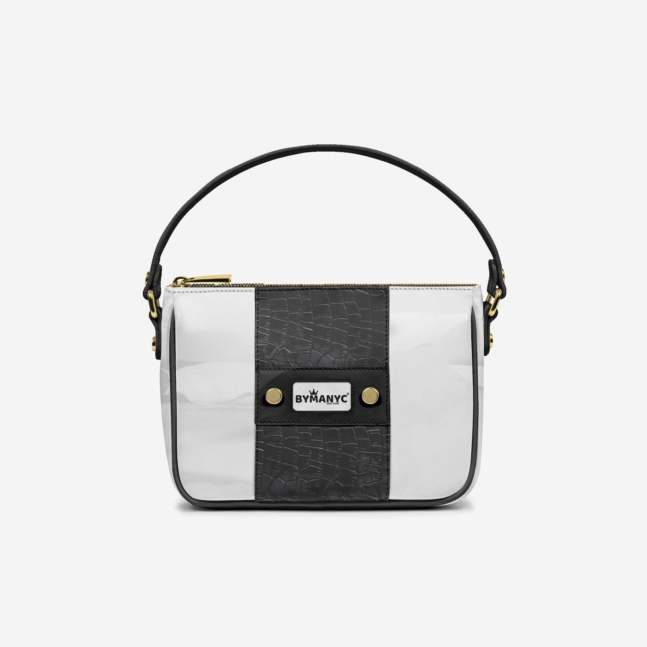 Handbag BYMANYC ® New York – Couture Vegan Vertical Band in Midnight Gold-0