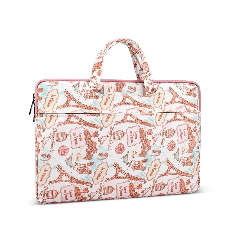 NNEDSZ Waterproof Canvas Laptop Handbag - Fits 14.1 Inch-1