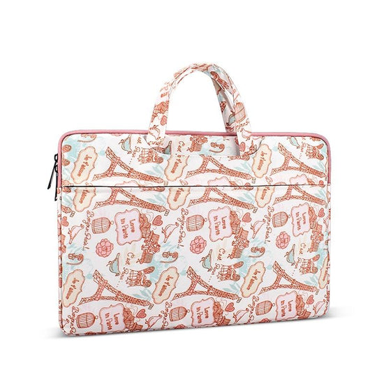 NNEDSZ Waterproof Canvas Laptop Handbag - Fits 14.1 Inch-1