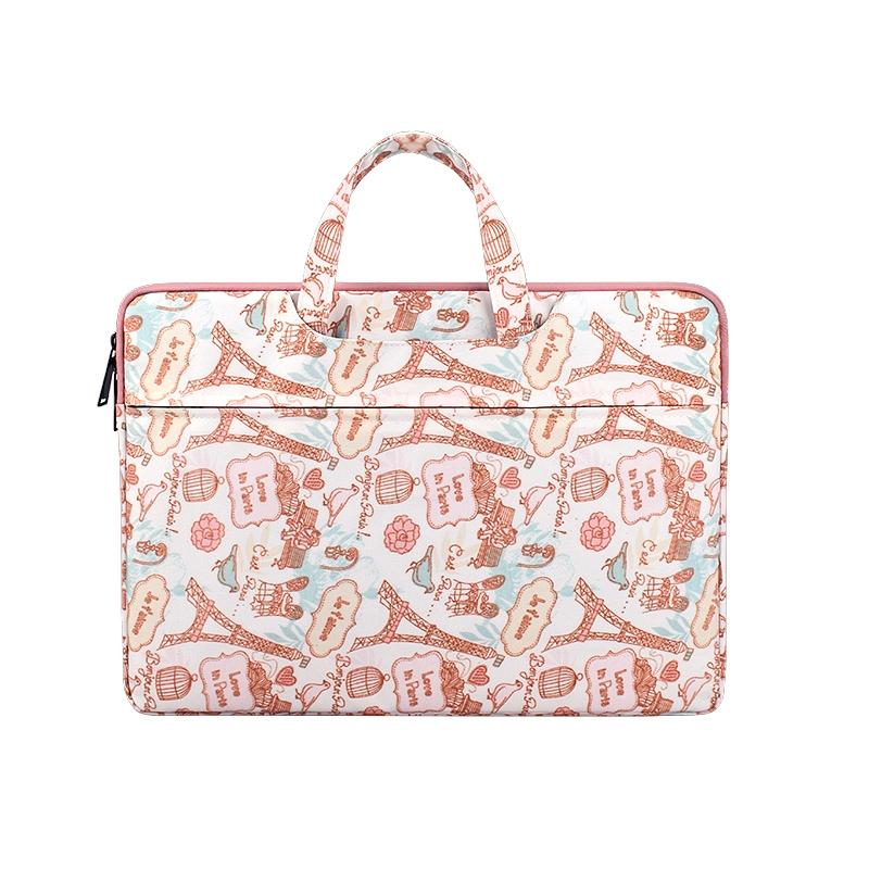 NNEDSZ Waterproof Canvas Laptop Handbag - Fits 14.1 Inch-2