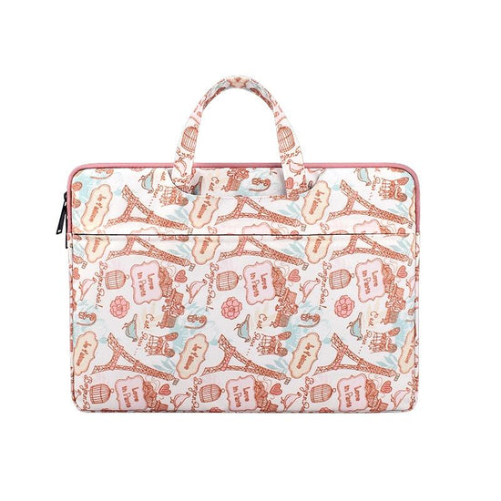 NNEDSZ Waterproof Canvas Laptop Handbag - Fits 14.1 Inch-2