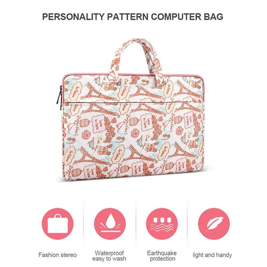 NNEDSZ Waterproof Canvas Laptop Handbag - Fits 14.1 Inch-4