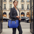 Women's Handbags: Blue Hues Croc Tote | Manhattan Chic Collection BYMANYC ® New York-0