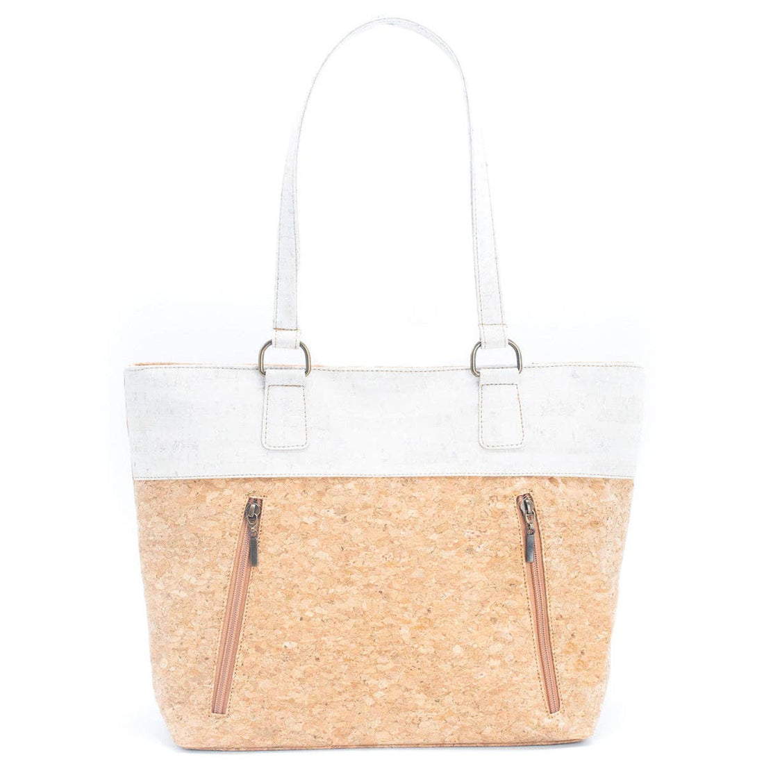 Cork with Color Charcoal style zipper women handbag BAGP-116-5