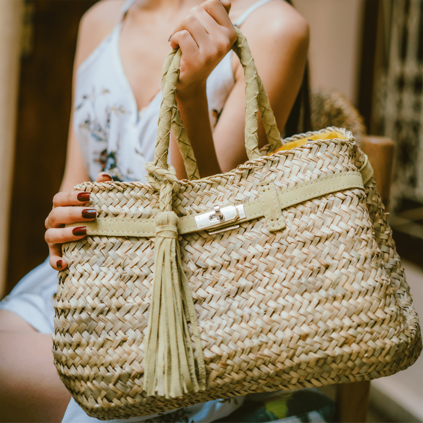 Handbag Wicker Hermen-1