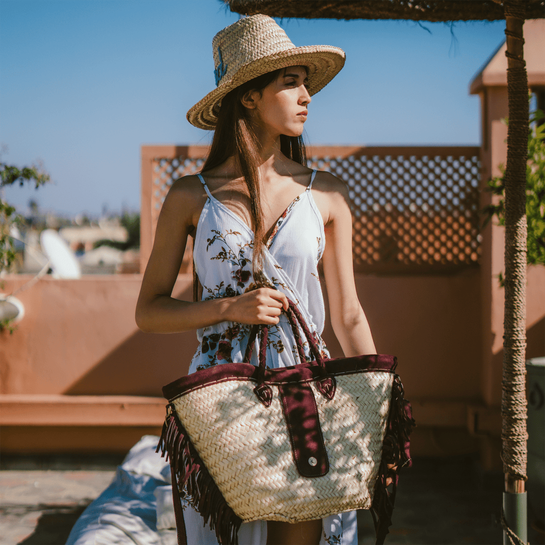 Handbag wicker Ftouh-0