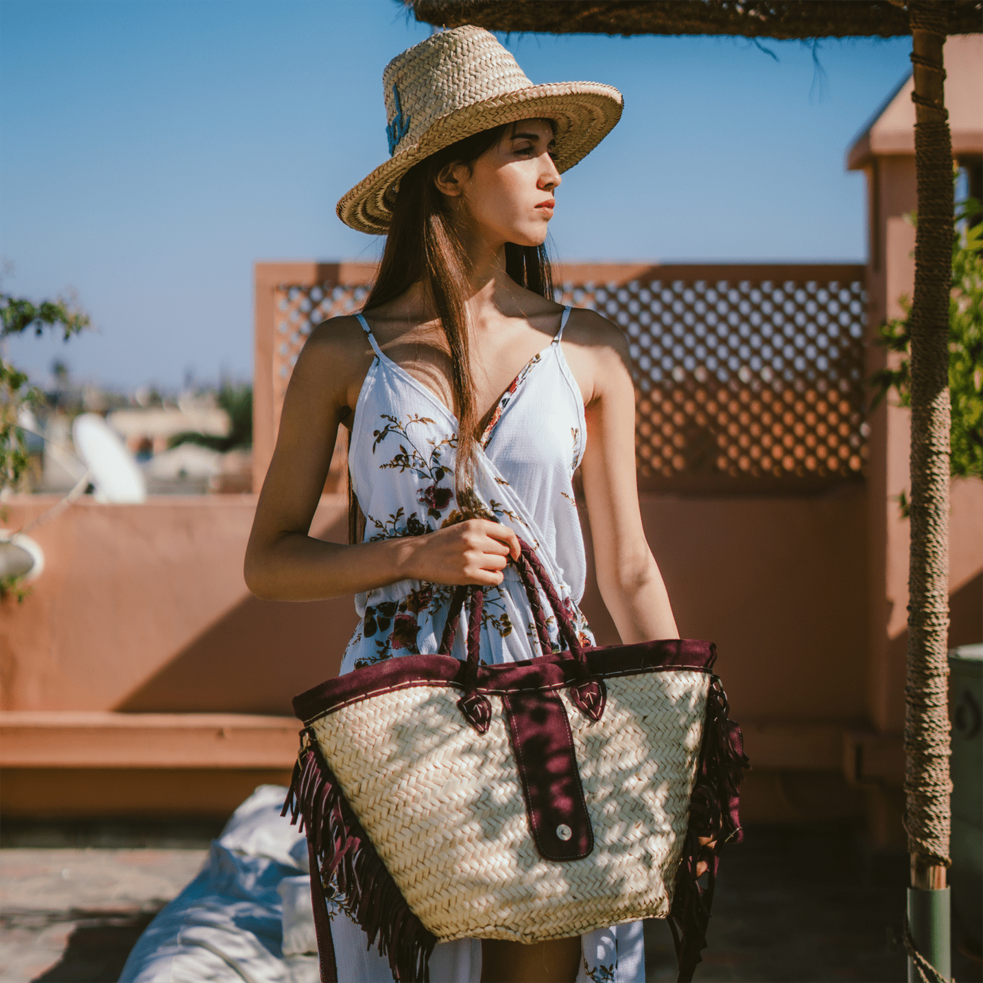 Handbag wicker Ftouh-0